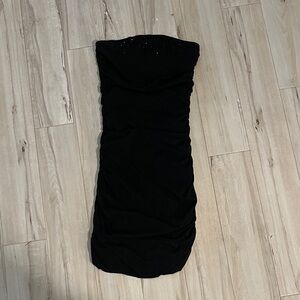 Express Black Strapless Dress
